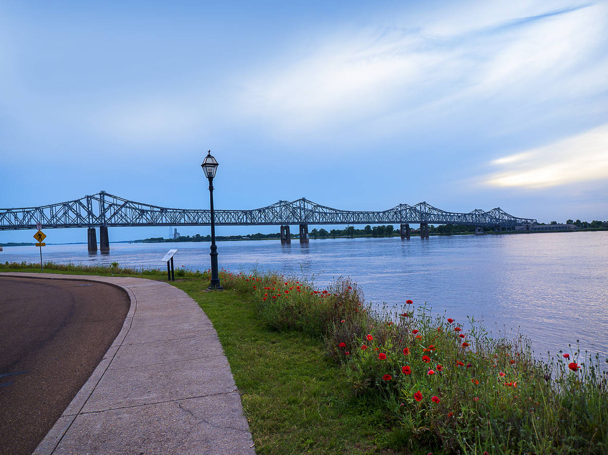 View of the Mississippi River from Natchez