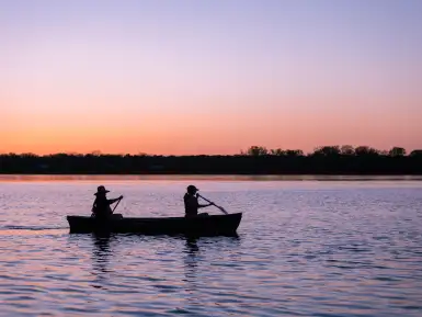 Canoers on the Mississippi River